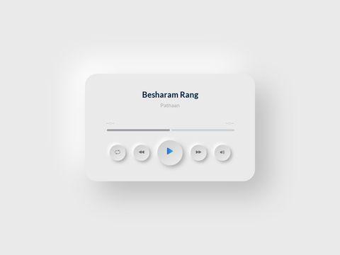 Music Player - Neumorphism layour